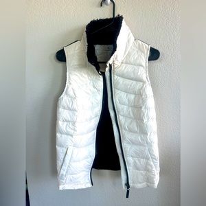 White puffer vest